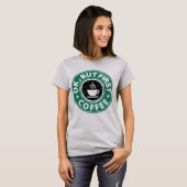 O.K., aber erster Kaffee T-Shirt (Vorne ganz)