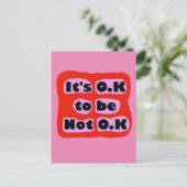 O.K. soll kein Bewusstsein für psychische Gesundhe Postkarte (Stehend Vorderseite)