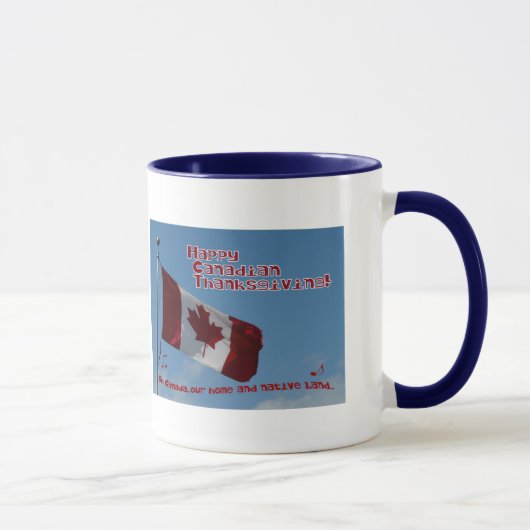 O Kanada...Glücklicher Erntedankfest Tasse (Rechts)