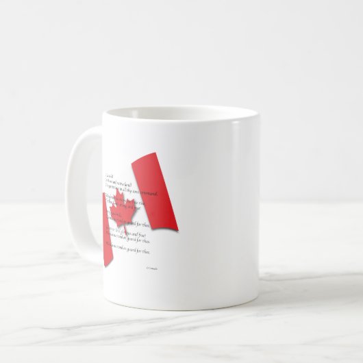 O Kanada Kaffeetasse (Vorderseite Links)