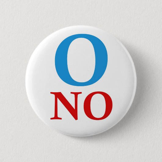 O keine Obama-T-Shirts Button (Vorderseite)
