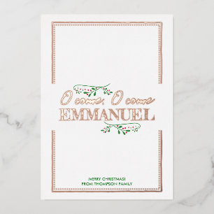 O komm, Emmanuel! Folien Feiertagskarte