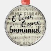 O Komm, Emmanuel Metal Ornament Aus Metall (Vorne)