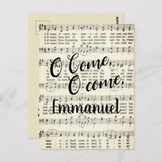 O Komm, Emmanuel Postkarte (Vorne/Hinten)