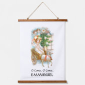O komm, komm, Emmanuel Advent Wandteppich Mit Holzrahmen (Vorderseite)