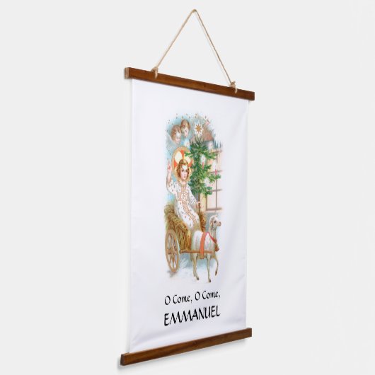 O komm, komm, Emmanuel Advent Wandteppich Mit Holzrahmen (Gewinkelt)