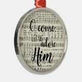 O komm, Lass uns an seine Metallverzierung Ornament Aus Metall (Rechts)