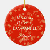 O komm, o komm, Emmanuel (Detail) Advent Keramik Ornament (Hinten)