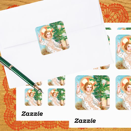 O komm, o komm, Emmanuel (Detail) Advent Quadratischer Aufkleber