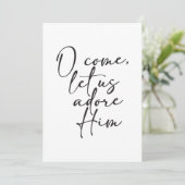 O Komm und Lass uns Adore Ihm Weihnachtskarte Einladung (Stehend Vorderseite)