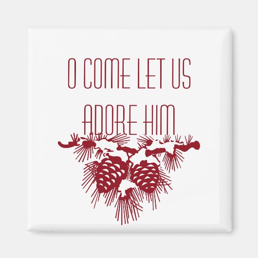 O KOMMEN LASS UNS ADORY IHM Weihnachtsangebot Magnet (Vorne)