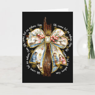 O kommt lasst uns ihn anbeten Christ Jesus Weihnac Karte