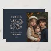 O Lass uns Adore Ihm Foto Weihnachten (Vorne/Hinten)