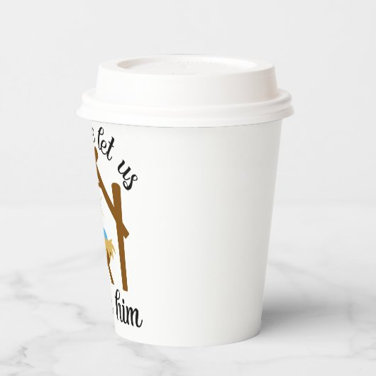 O Lass uns Adore Ihm Pappbecher (Links)