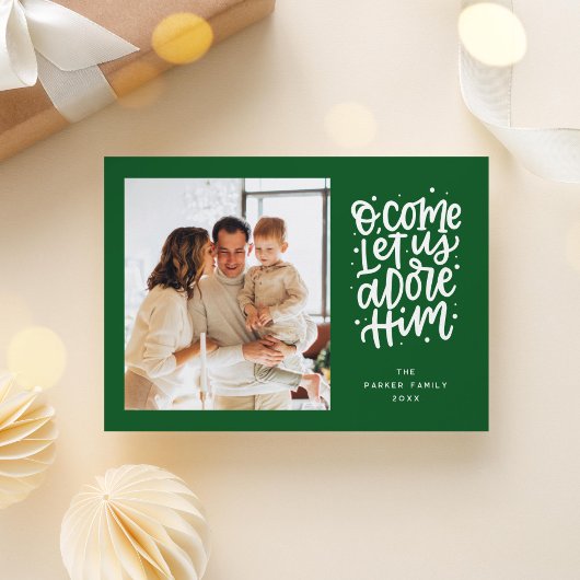 O Lass uns Adore Ihm religiöse Weihnachten