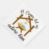 O Lass uns Adore Ihm Serviette (Ecke)