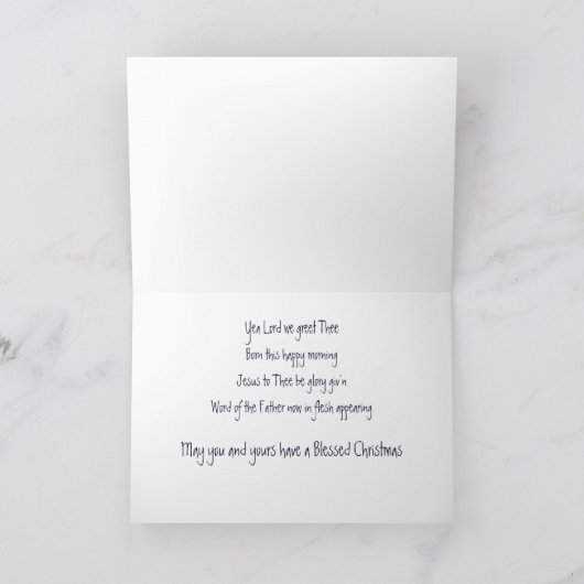 O Lass uns Adore Ihn Jesus Weihnachten (Innenseite)