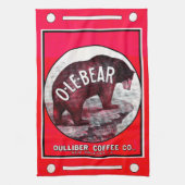 O-Le-Bear-Kaffee Geschirrtuch (Vertikal)