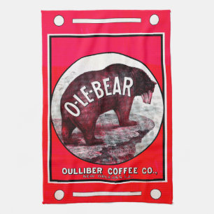 O-Le-Bear-Kaffee Geschirrtuch