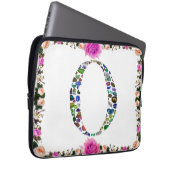 O Letter Monogram Laptopschutzhülle (Vorne Rechts)