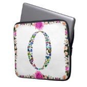 O Letter Monogram Laptopschutzhülle (Vorderseite Links)