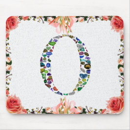 O Letter Monogram Mousepad
