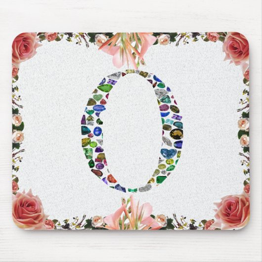 O Letter Monogram Mousepad (Vorne)