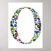 O Letter Monogram Poster (Vorne)