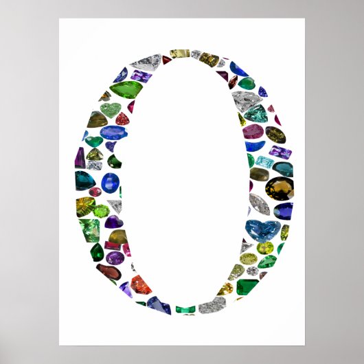O Letter Monogram Poster (Vorne)