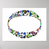 O Letter Monogram Poster (Vorne)