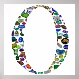 O Letter Monogram Poster