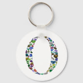 O Letter Monogram Schlüsselanhänger (Vorderseite)