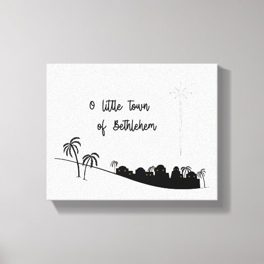 O Little Town Bethlehem Wrapped Canvas Art Leinwanddruck (Vorderseite)