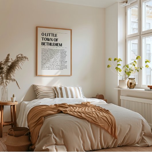 O Little Town Christmas Texte Poster