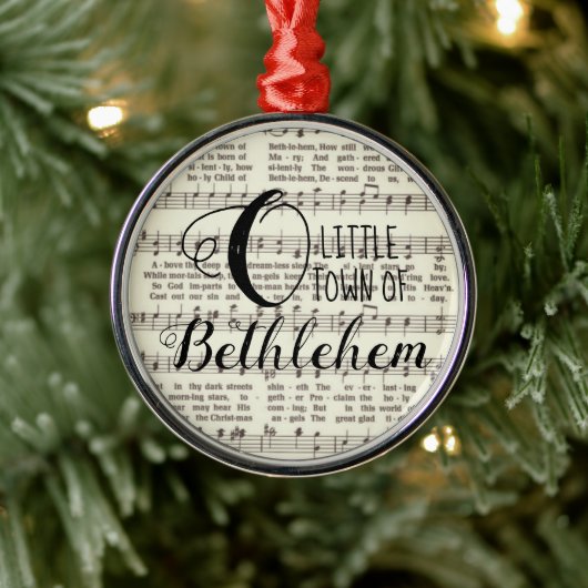 O Little Town of Bethlehem Metal Ornament (Baum)