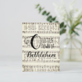 O Little Town of Bethlehem Postkarte (Stehend Vorderseite)
