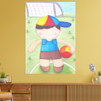 O Menino de Boné e a Bola Leinwanddruck
