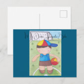 O Menino de Boné e a Bola Postkarte (Vorne/Hinten)