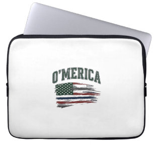 O’Merica Vintage-Flag-Shirt-Design mit Absicht bes Laptopschutzhülle
