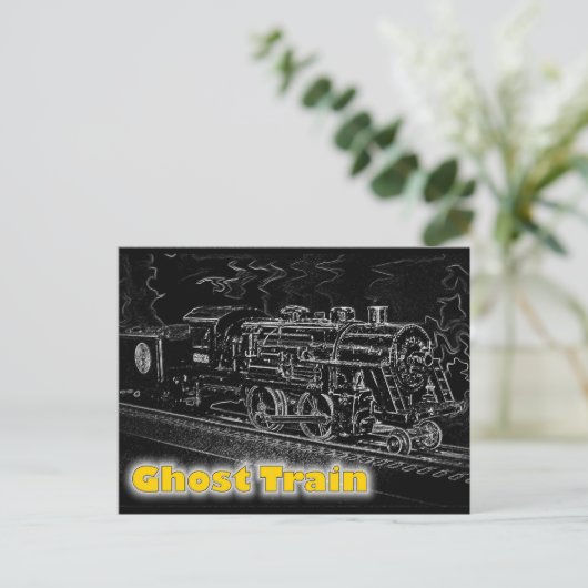 o Modellbahn skalieren - Ghost Train Postkarte (Stehend Vorderseite)