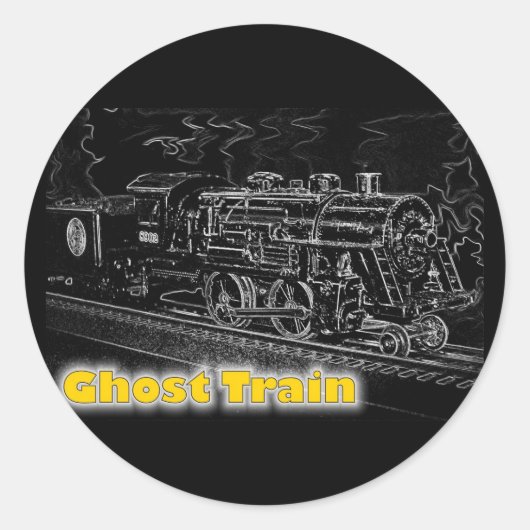 o Modellbahn skalieren - Ghost Train Runder Aufkleber (Vorderseite)