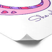 O Monogram Art Ophelia Girls Name bedeutet Plakat (Ecke)