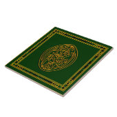 O Monogram "Irish Gold on Green" Keramik Tiles Fliese (Seite)