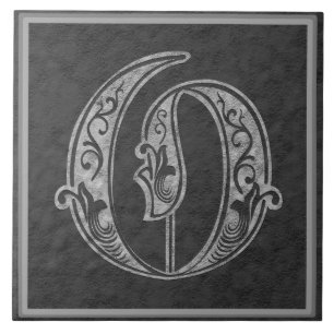 O Monogram "Royal Gray Stone" Keramik Tile Fliese