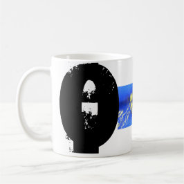 O Monogram Typographic Grunge Tasse