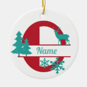 O Monogram Urlaubsheim Tree Ornament (Vorne)
