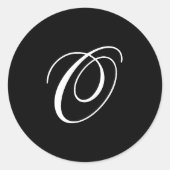 O Monogramm-Aufkleber Runder Aufkleber (Vorderseite)