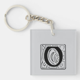 O Monogramm schwarz Schlüsselanhänger
