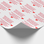 O my Luve ist wie ein rotes, rote Rose Gedicht Geschenkpapier (Ecke)
