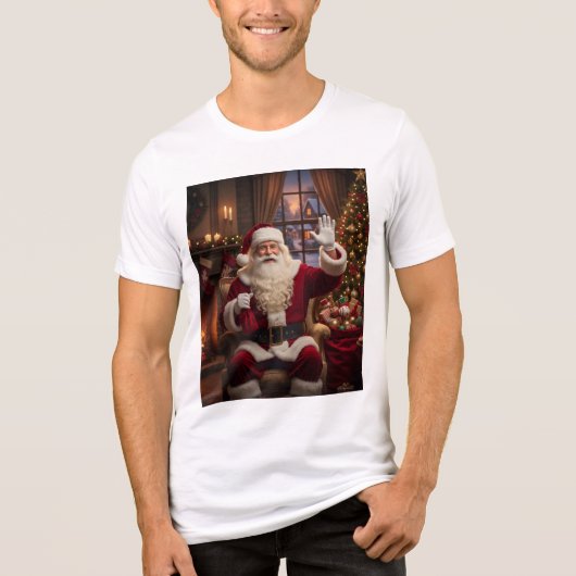 O Natal do Papai Noel Tri-Blend Shirt (Vorderseite)